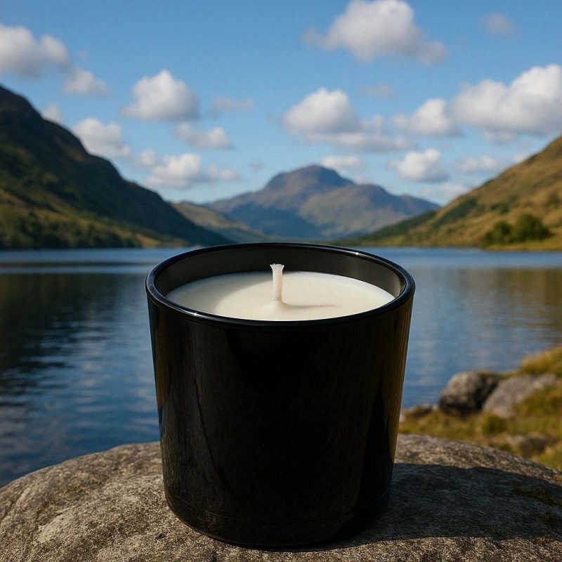 Roasted Chestnut 20cl Black Gloss Candle Hand Poured with Eco Coconut Wax in Argyll Scotland 1