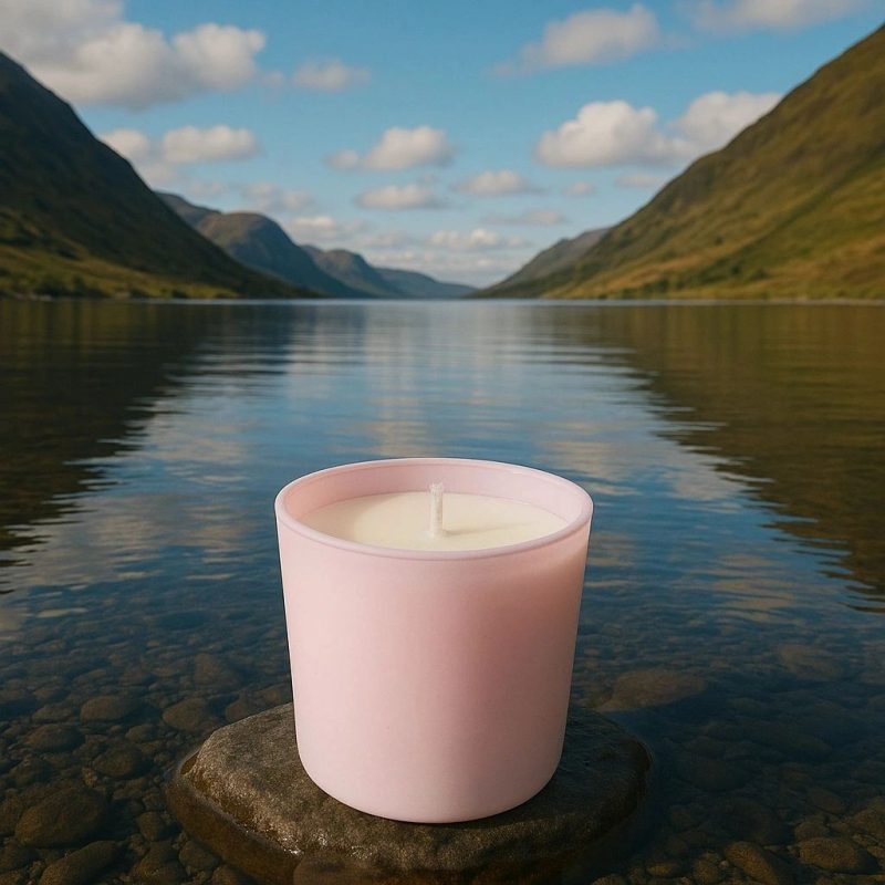 Sea Breeze 20cl Matt Pink Candle Hand Poured with Eco Coconut Wax in Argyll Scotland 1