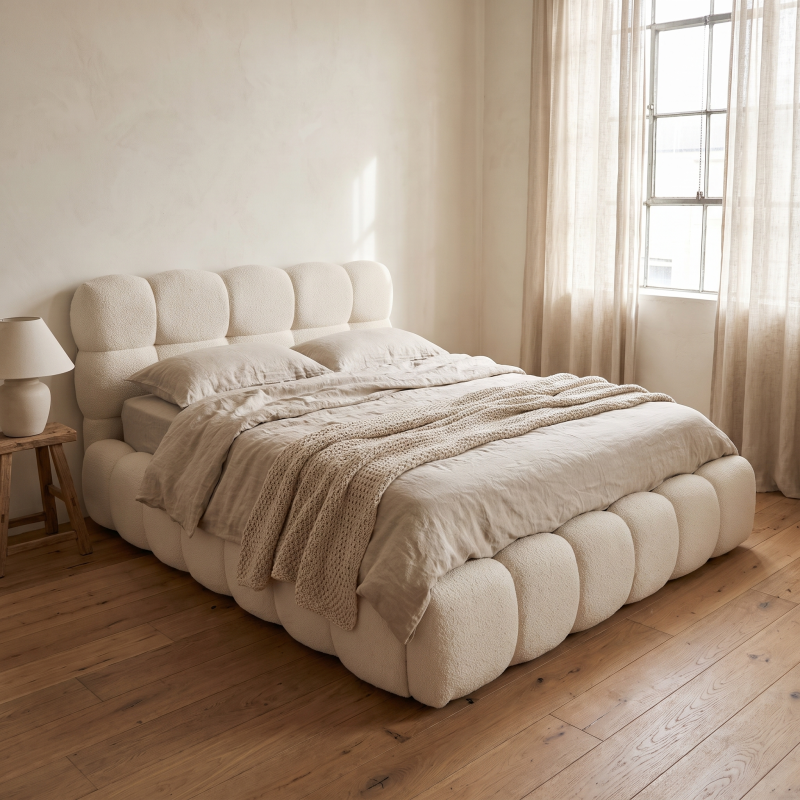 Marlow Bouclé Cloud Bed