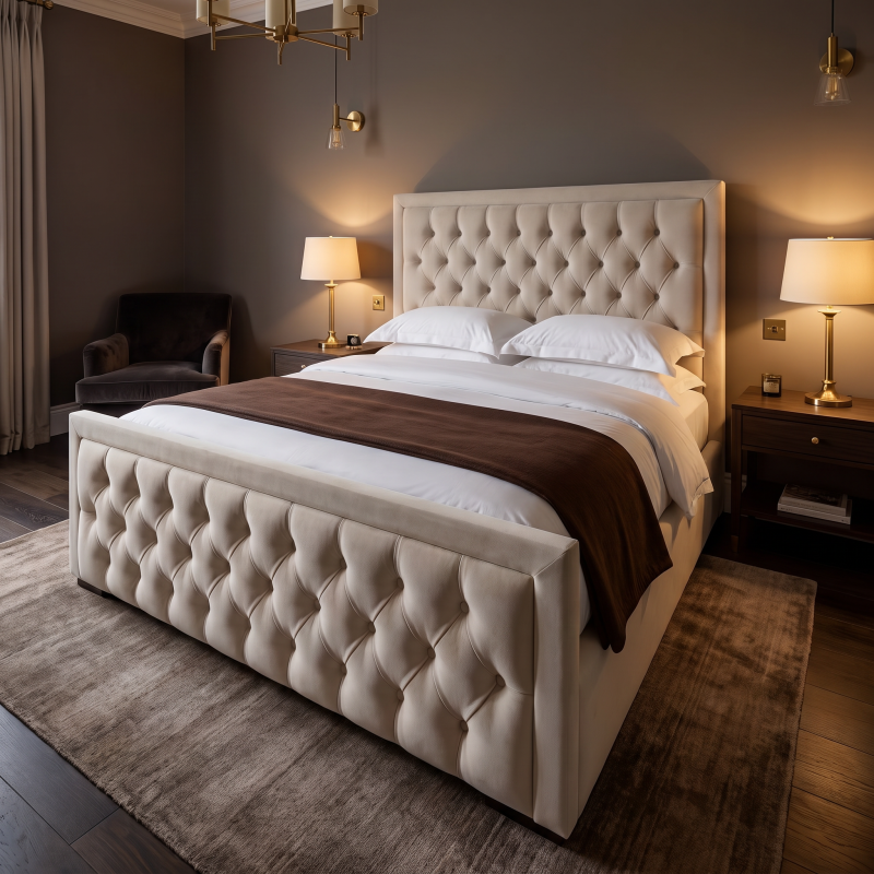Haverford Buttoned Bumper Bed